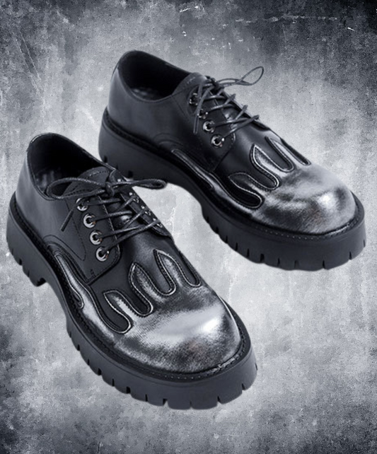 heat haze design lace-up shoes EN2379