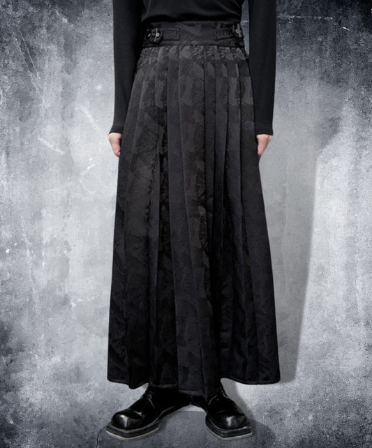 jacquard pleats with Chinese style embroidery skirt EN1532