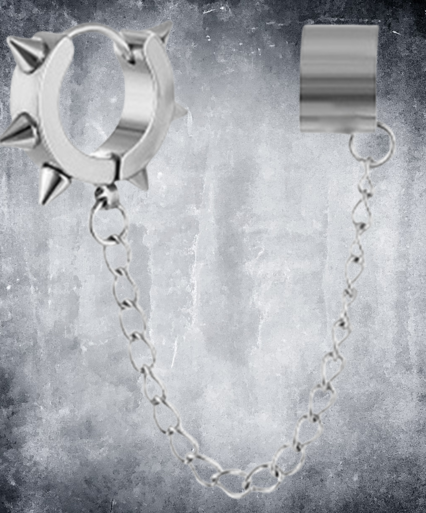 thorn design punk earrings & ear cuff EN1960