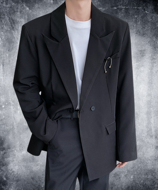 sharp lapel collar jacket EN2367