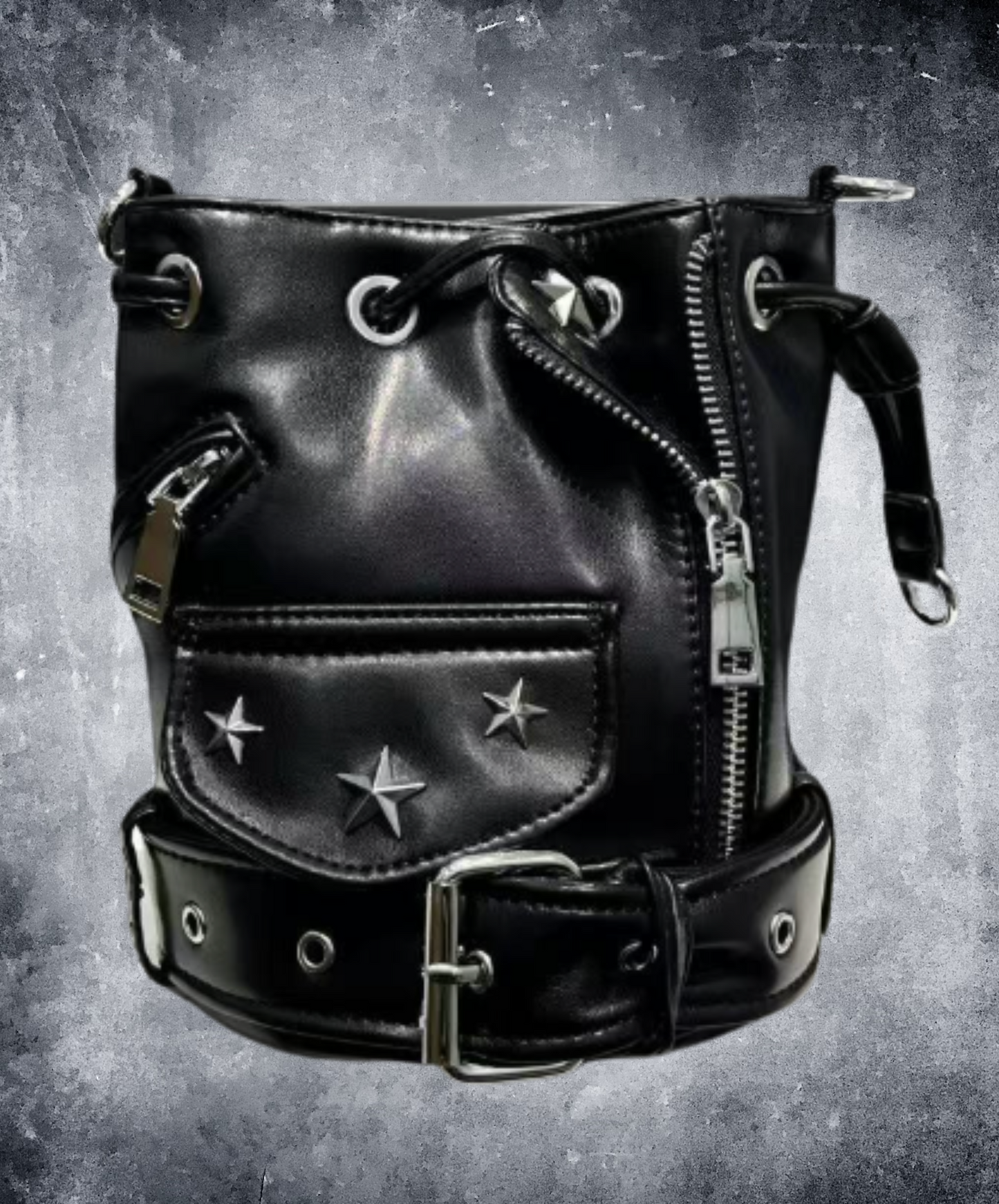 retro drawstring cross body bag EN2301
