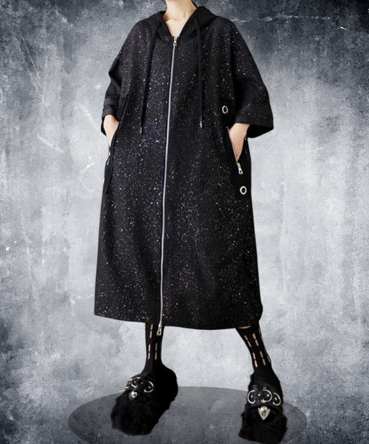 dark stardust design hoodie EN2243