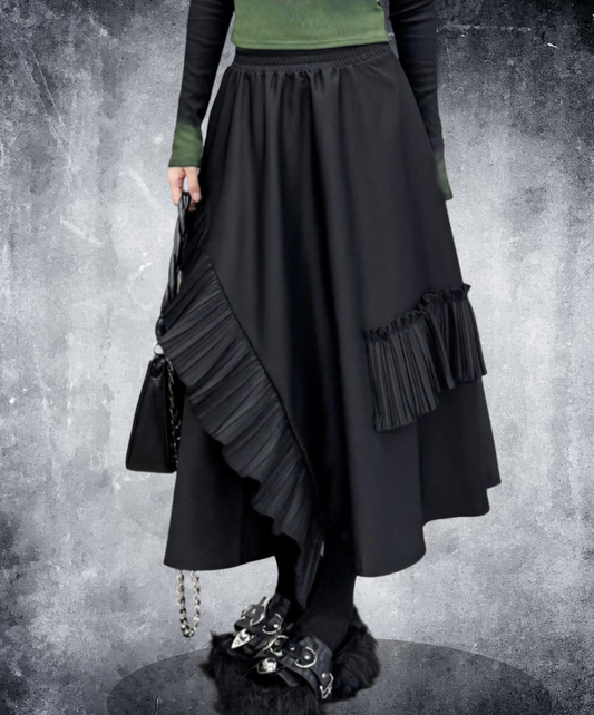 pleated ruffle decoration skirt EN2334