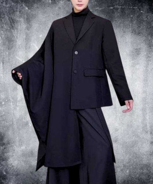 dark asymmetrical jacket EN1872