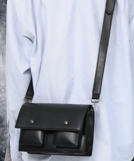 square round button with open pocket bag EN2104