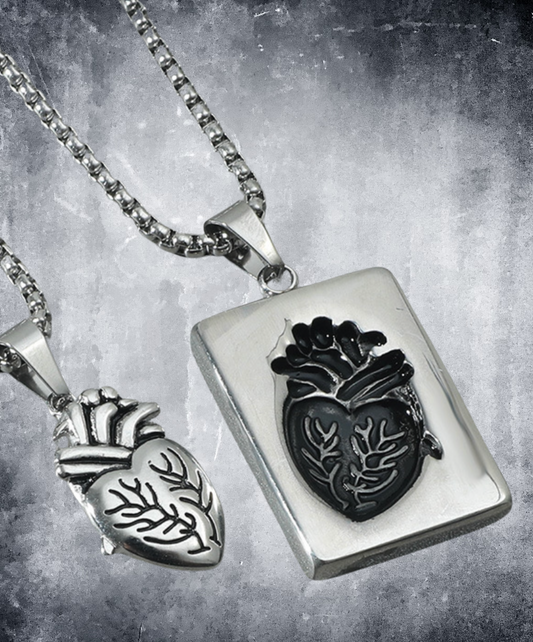 heart couple pendant necklace EN2264