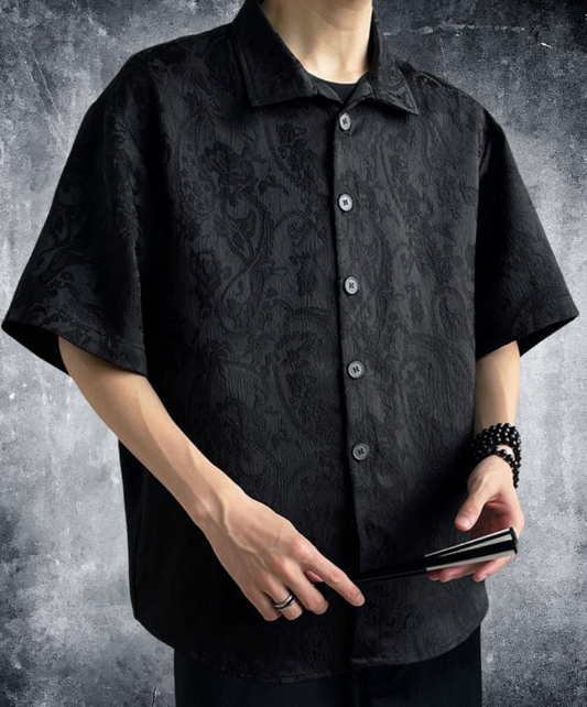 chinese style 2-way stand collar shirt EN2210