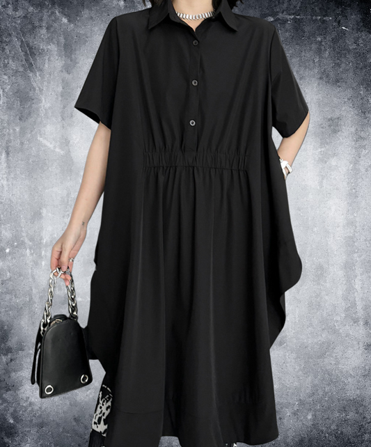 dark big silhouette waist mark long shirt EN2322