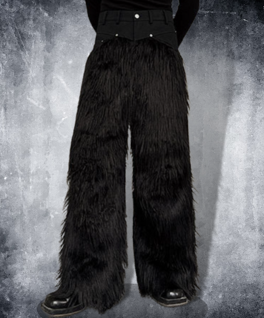 mix of different materials wide pants EN1399