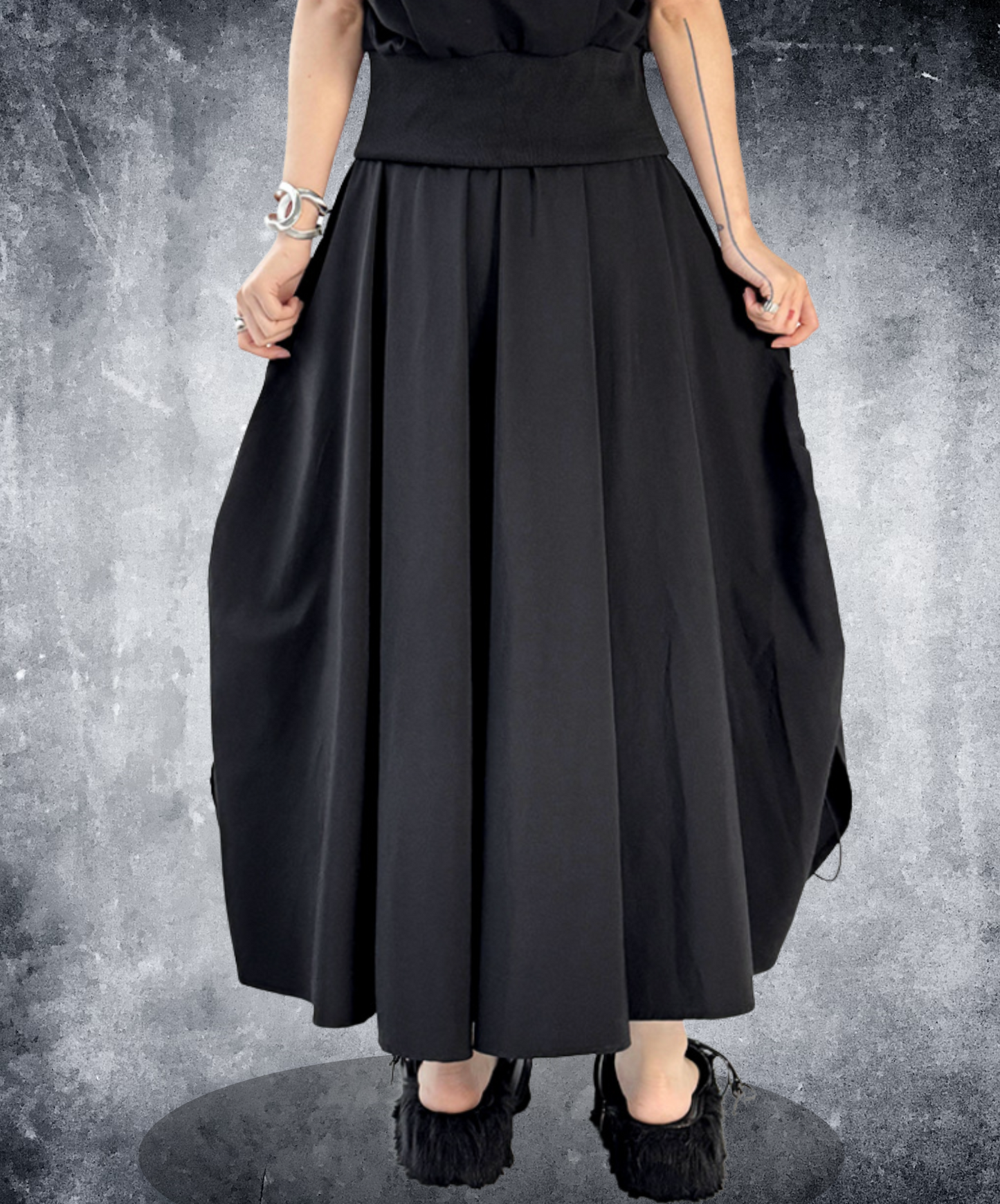 3d pocket side browsing wide pants EN2321