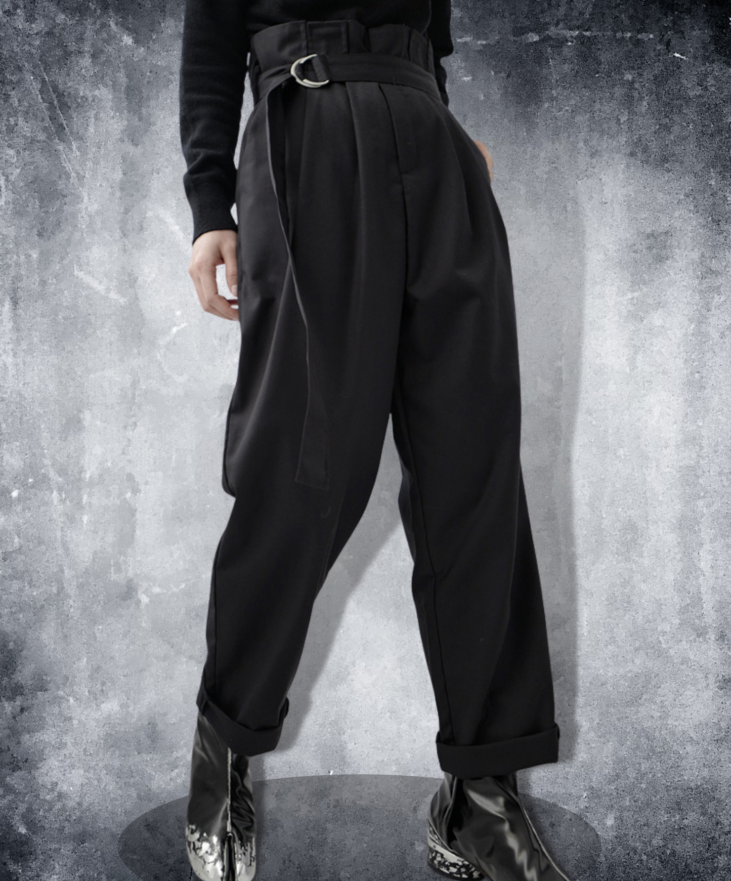 dark high waist pants EN1073