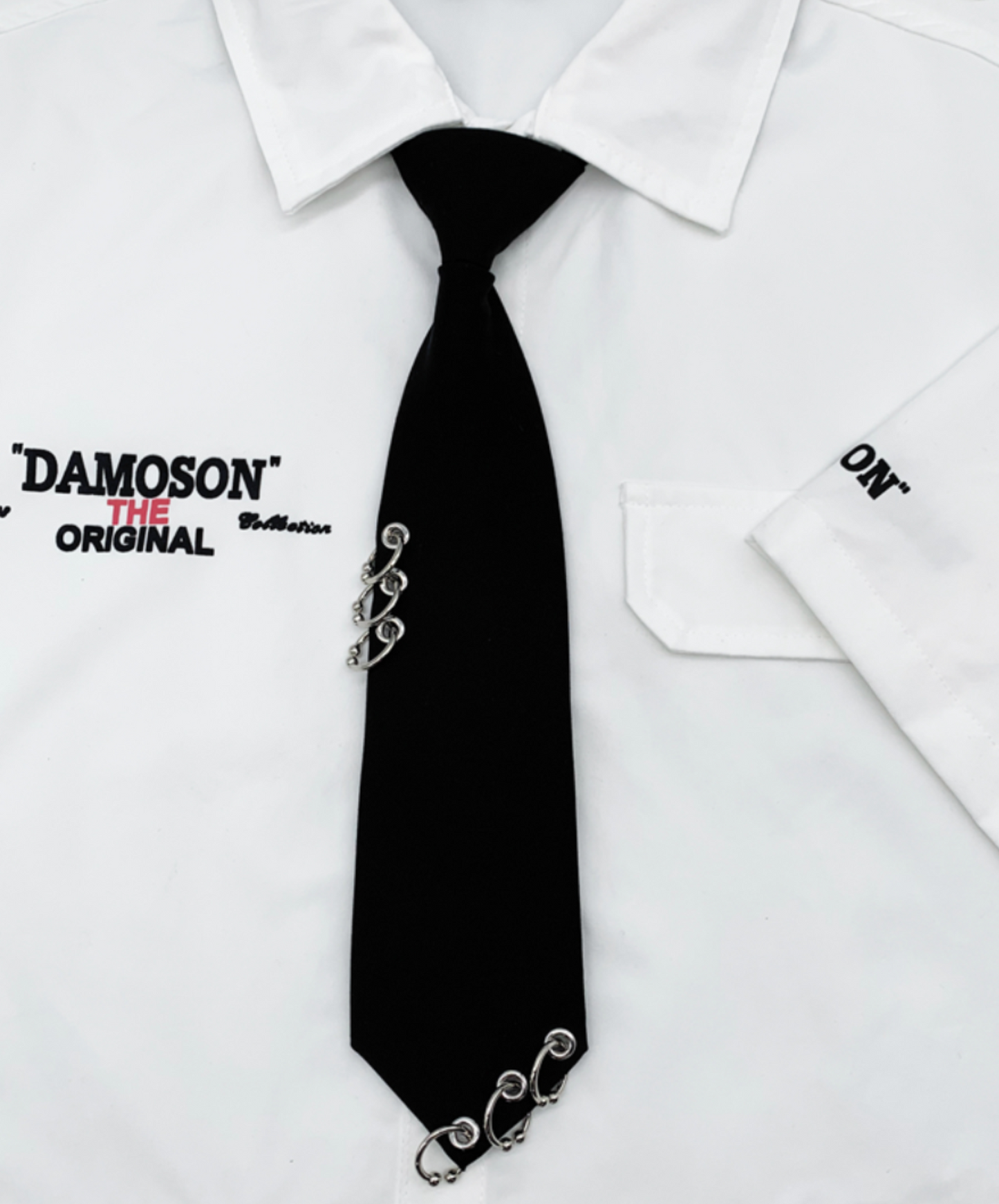 dark hoop decoration necktie EN2350