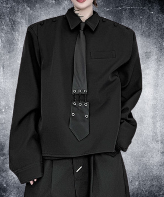 dark special design tie included shirt EN2382