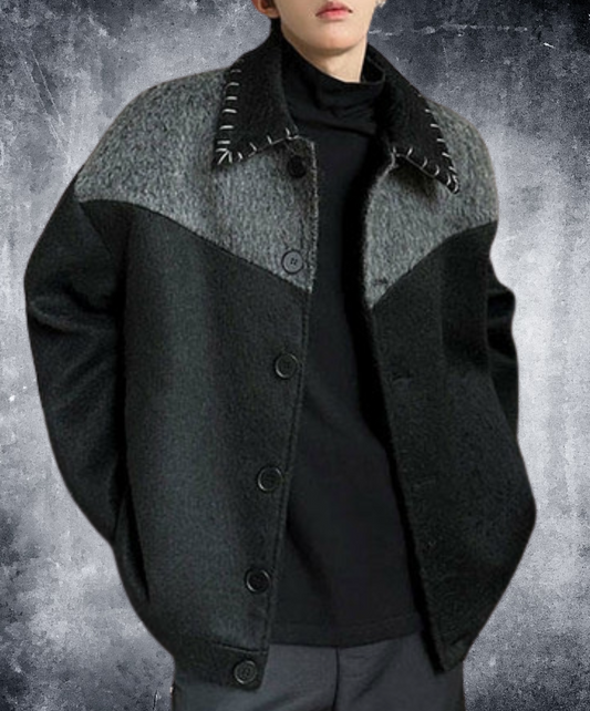 contrast color stitching jacket EN2385