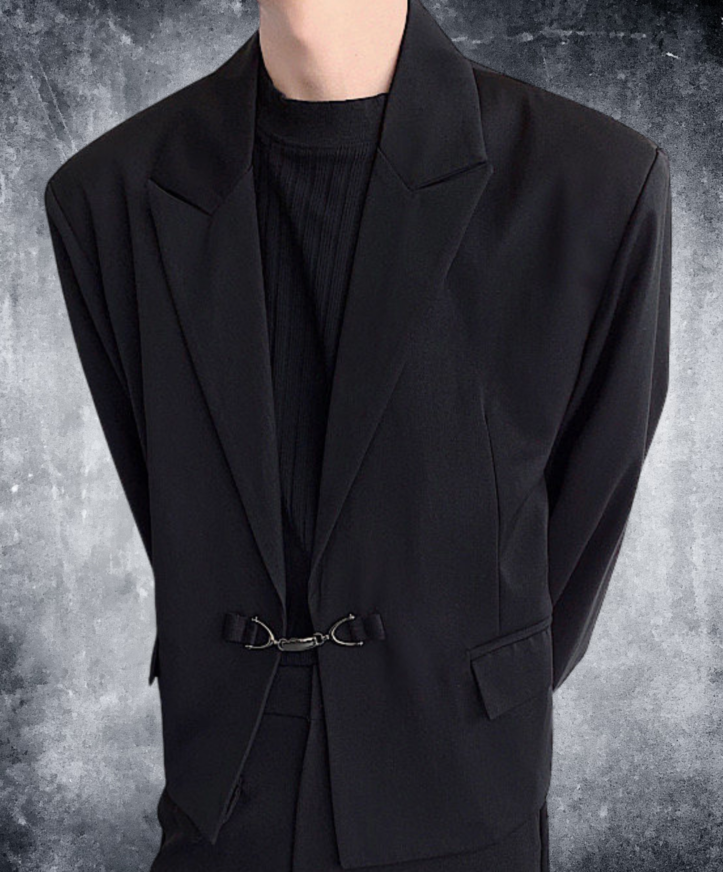 silver buckle loose jacket EN2472