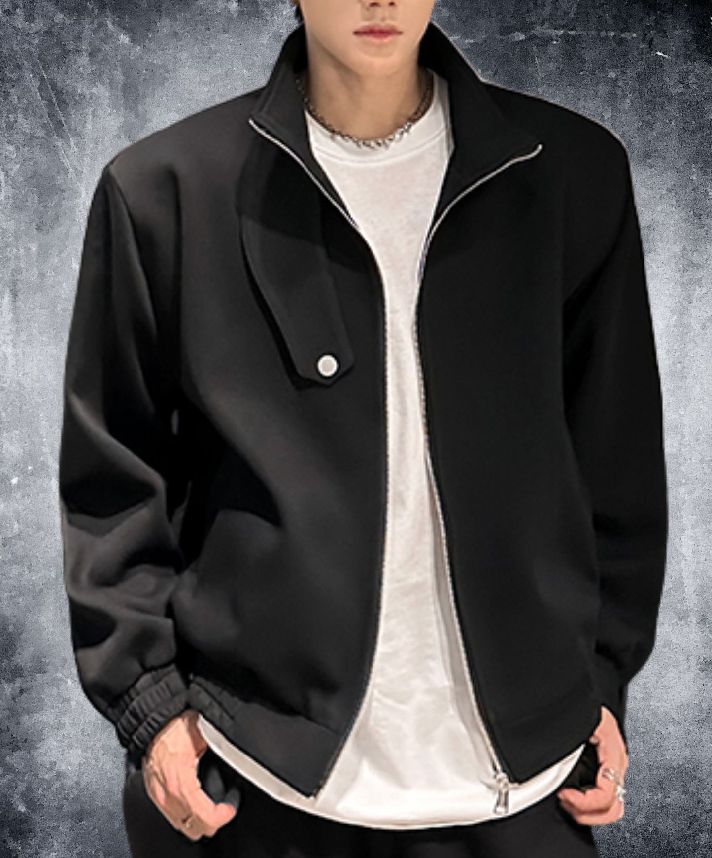 scarf stand collar jacket EN2460