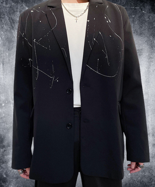 Irregular doodle design jacket EN2405