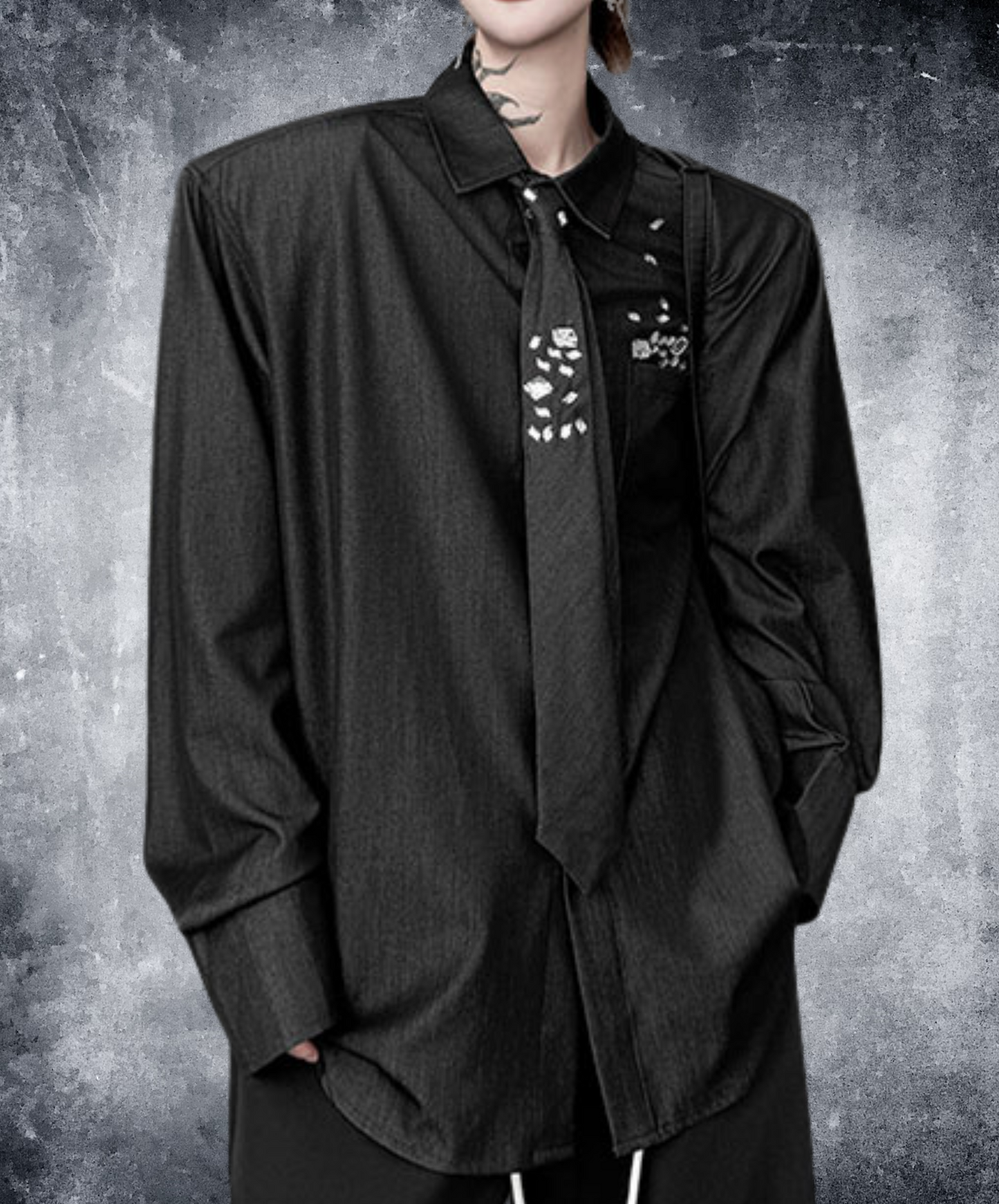 casual denim tie included shirt EN2470