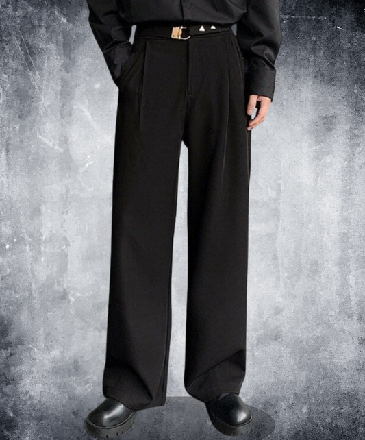 korean style draped elastic waist pants EN2235