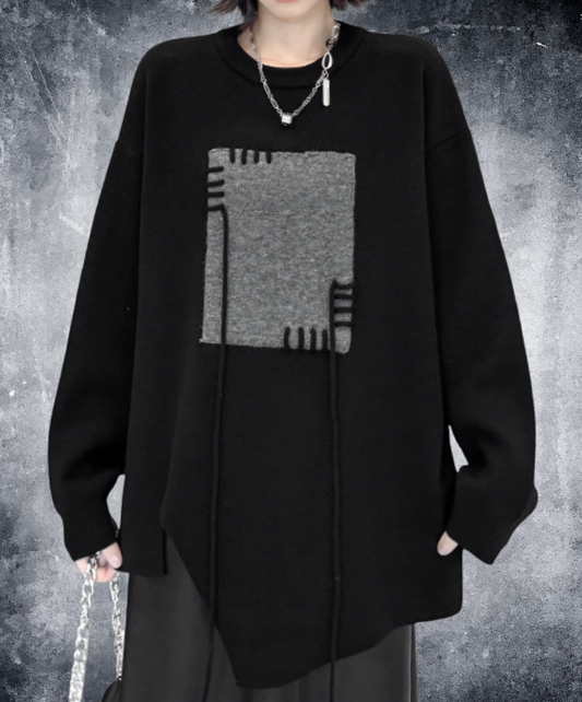 jacquard stitched motif sweater EN2469