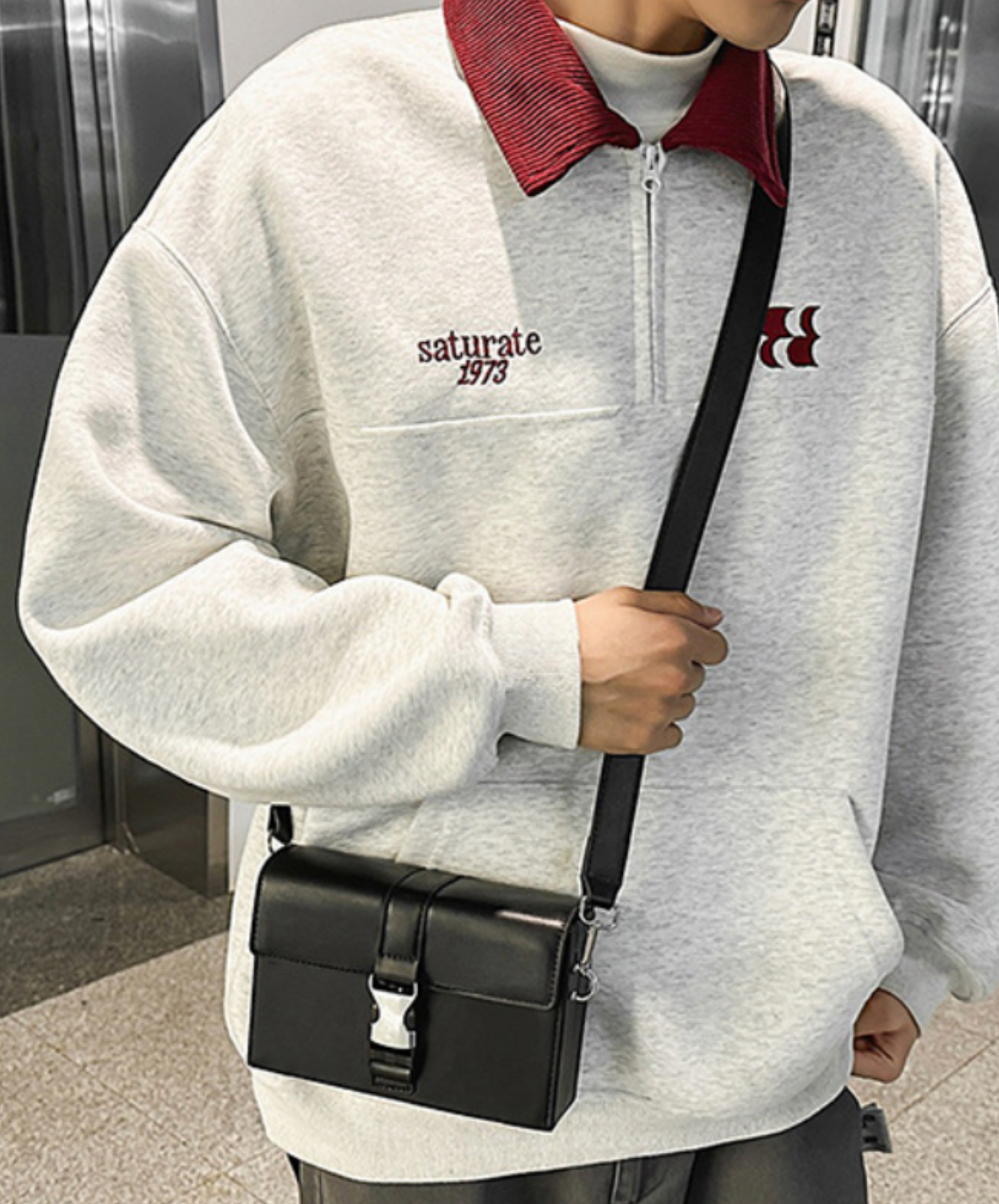 metal buckle square shoulder bag EN2103