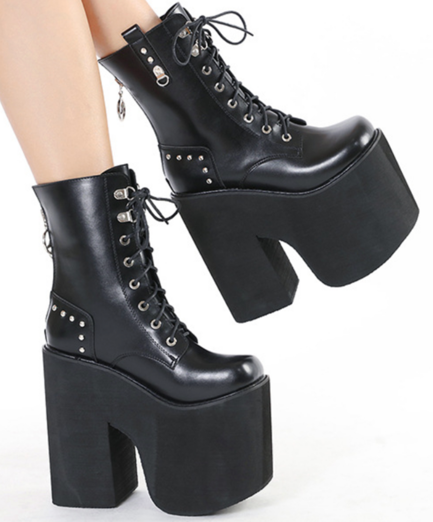 ultra high heel lace-up boots EN2580