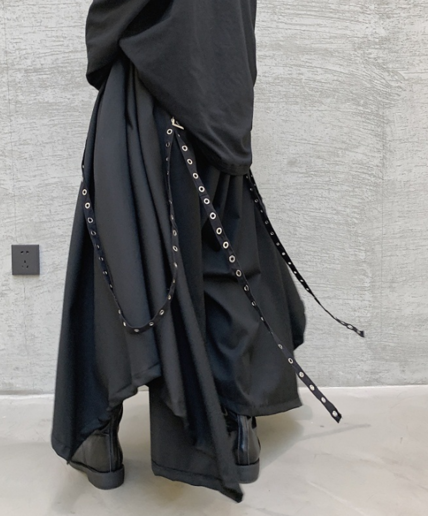 【style66】dark mode outfit set EN1890(jacket + sweater + pants set)