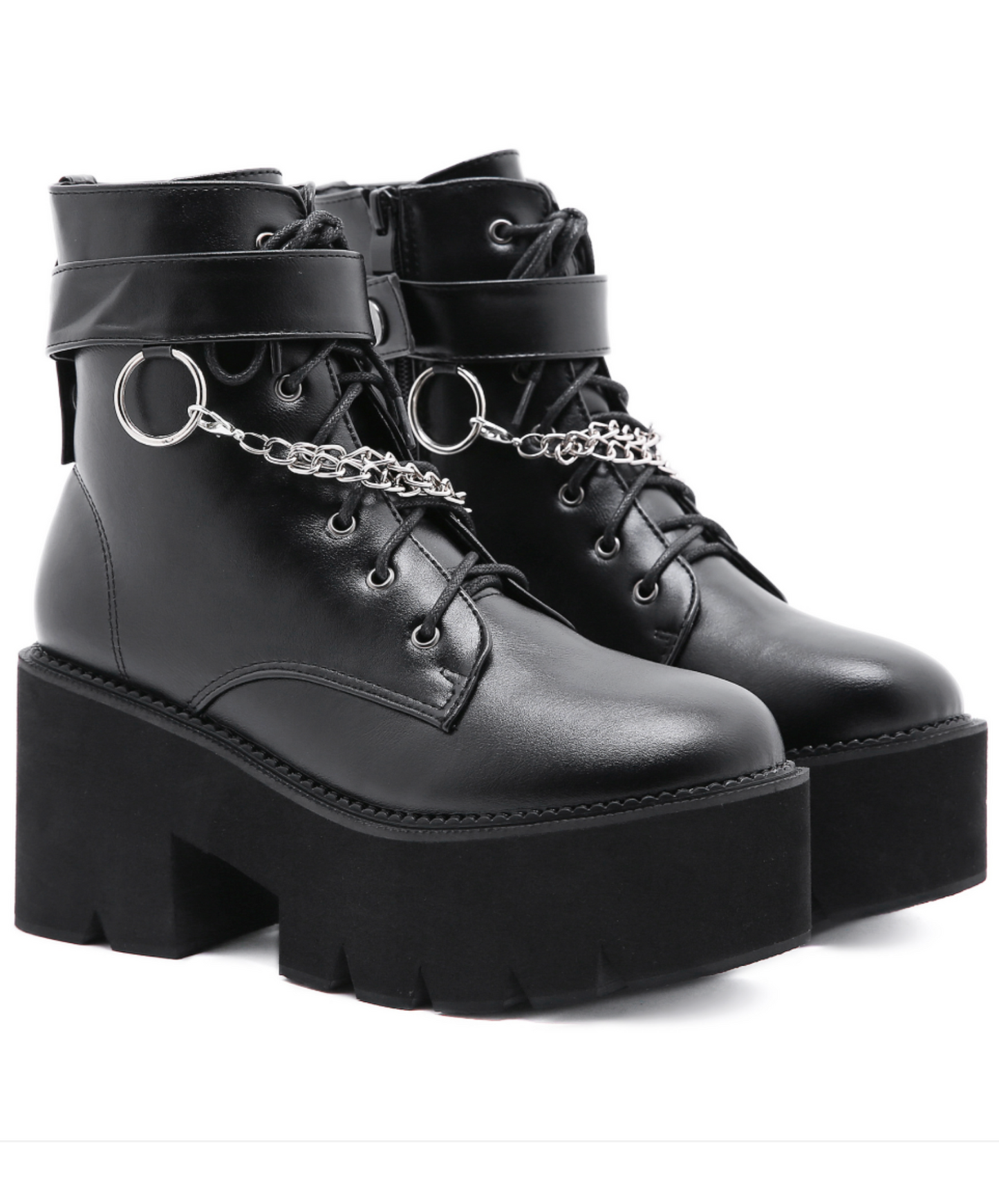 ring chain waterproof platform boots EN2608