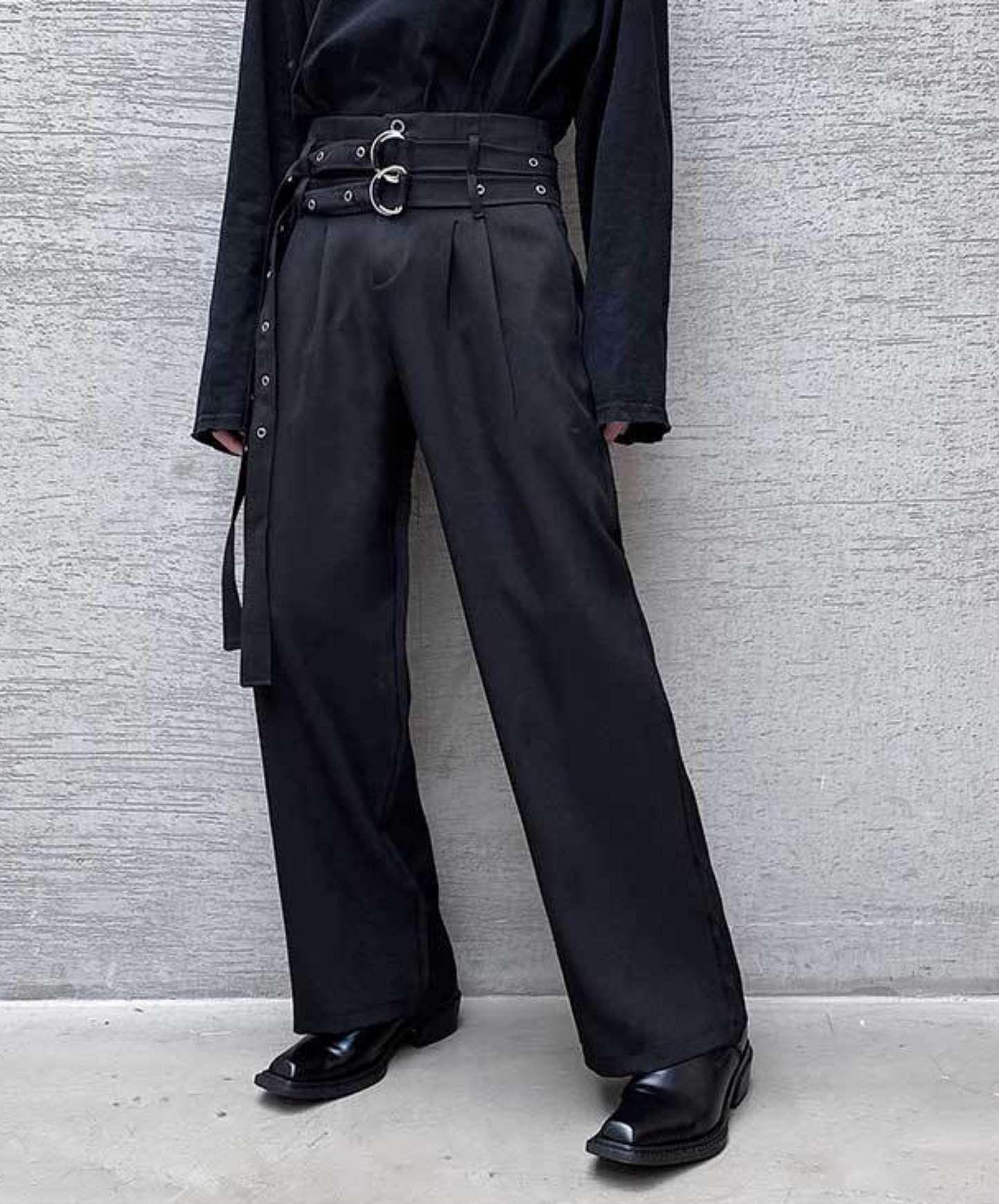 【style39】dark mode outfit set EN1412( coat+ pants set)