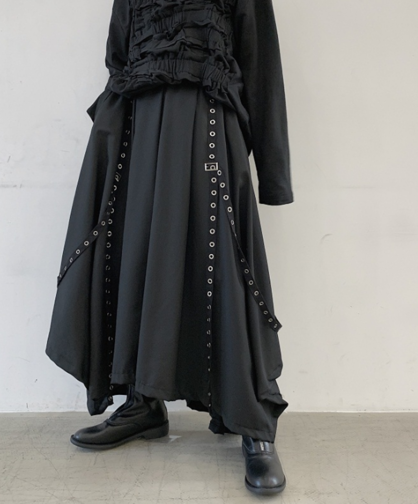 【style66】dark mode outfit set EN1890(jacket + sweater + pants set)