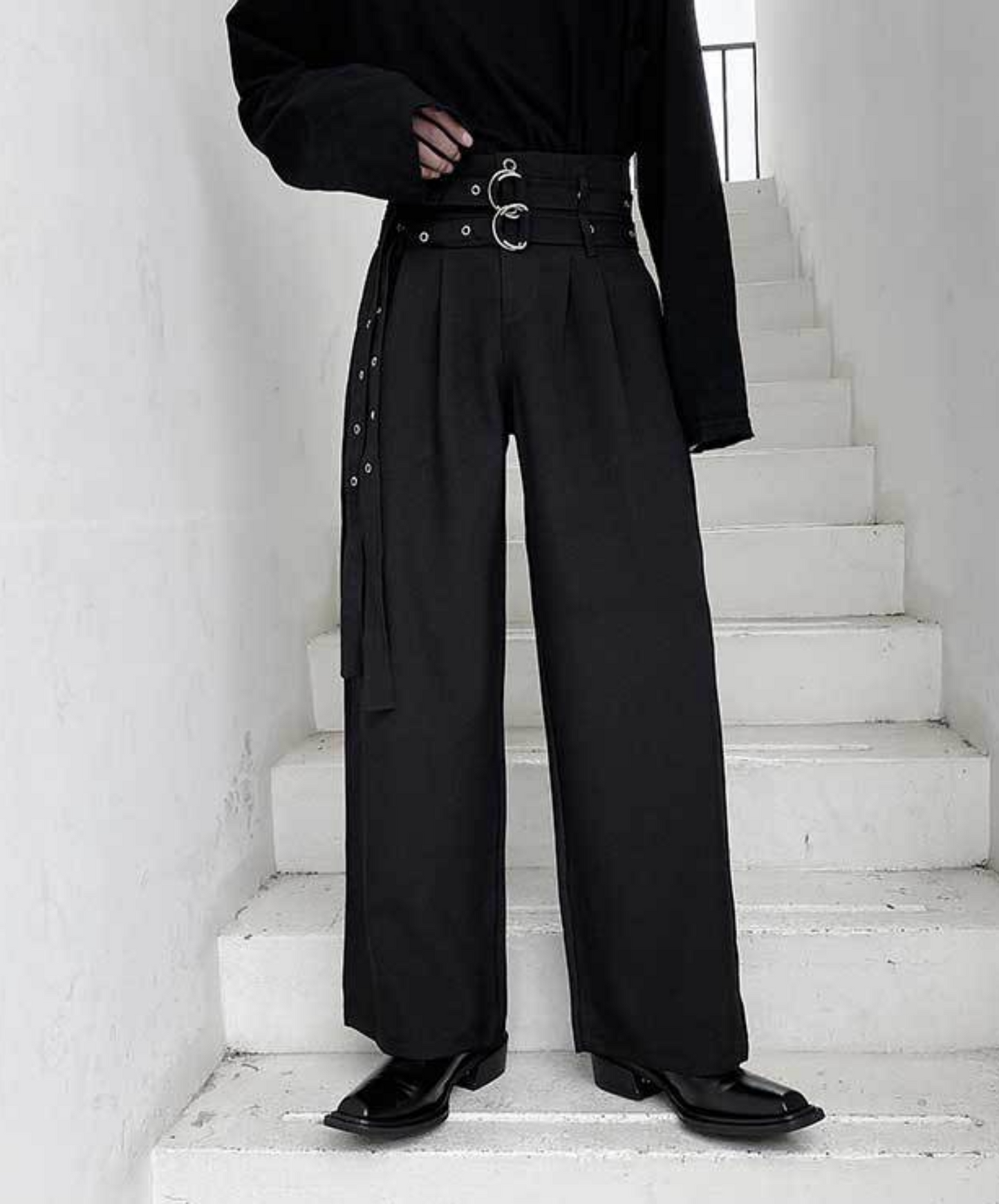 【style39】dark mode outfit set EN1412( coat+ pants set)