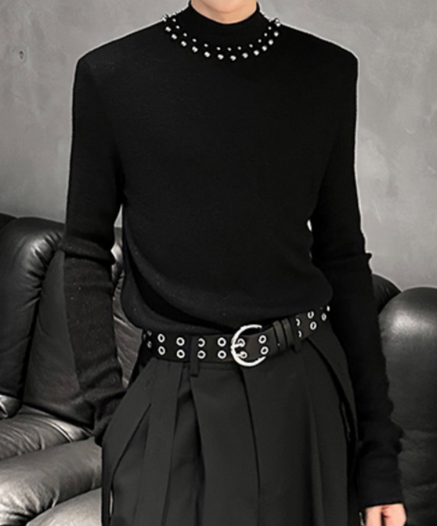 pearl embellished high neck sweater EN2561