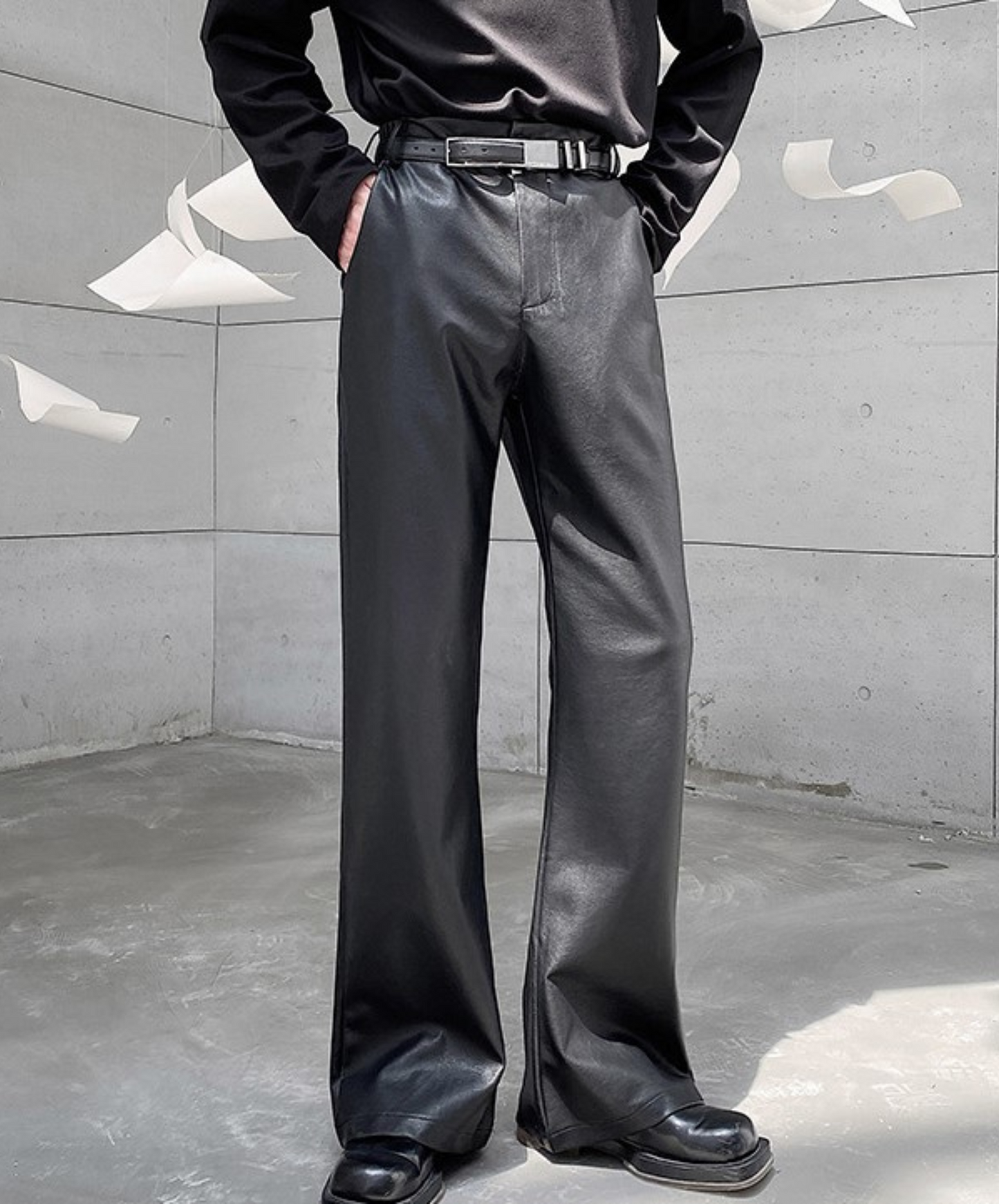 【style37】dark mode outfit set EN1410( coat+ pants set)