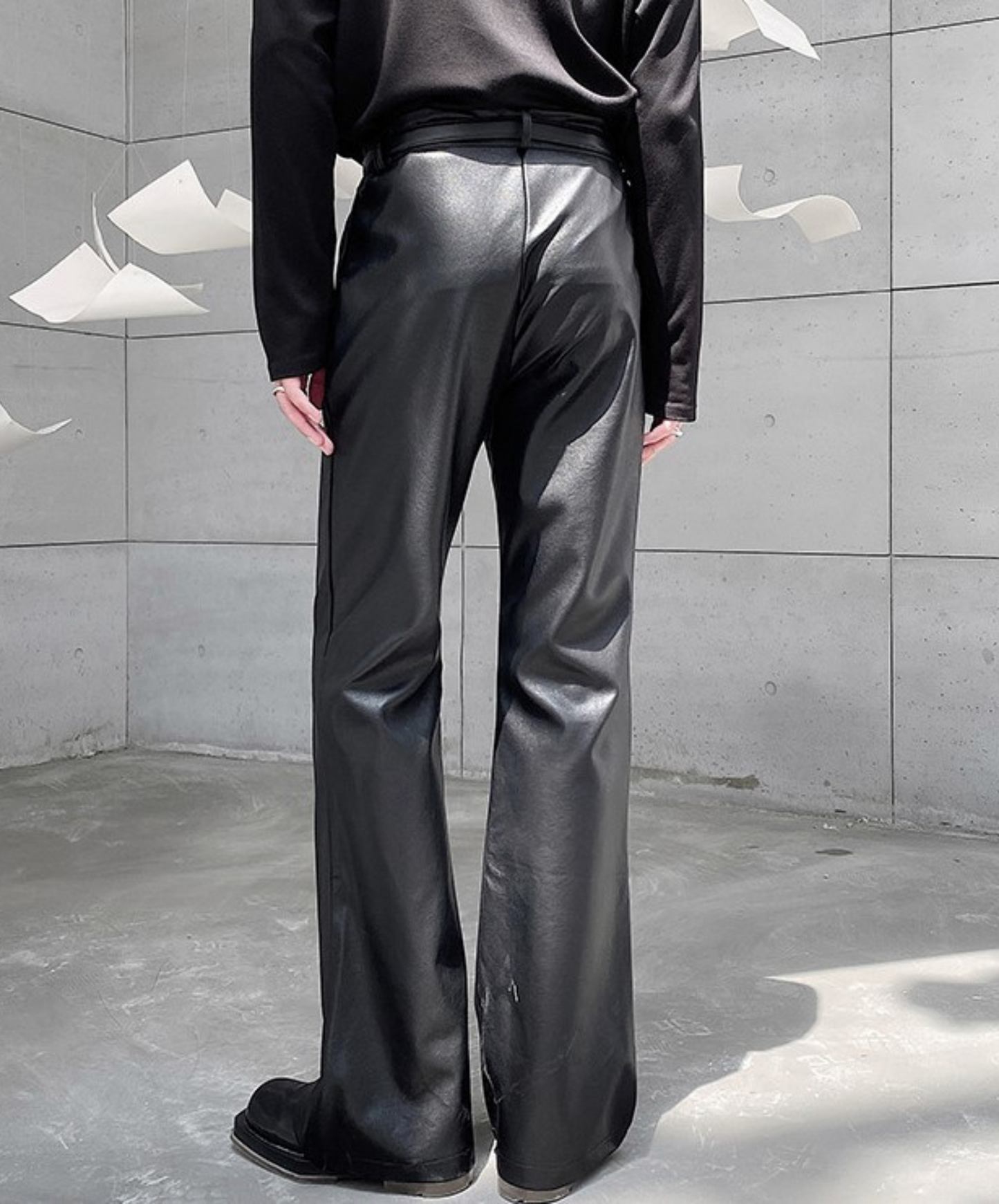 【style37】dark mode outfit set EN1410( coat+ pants set)