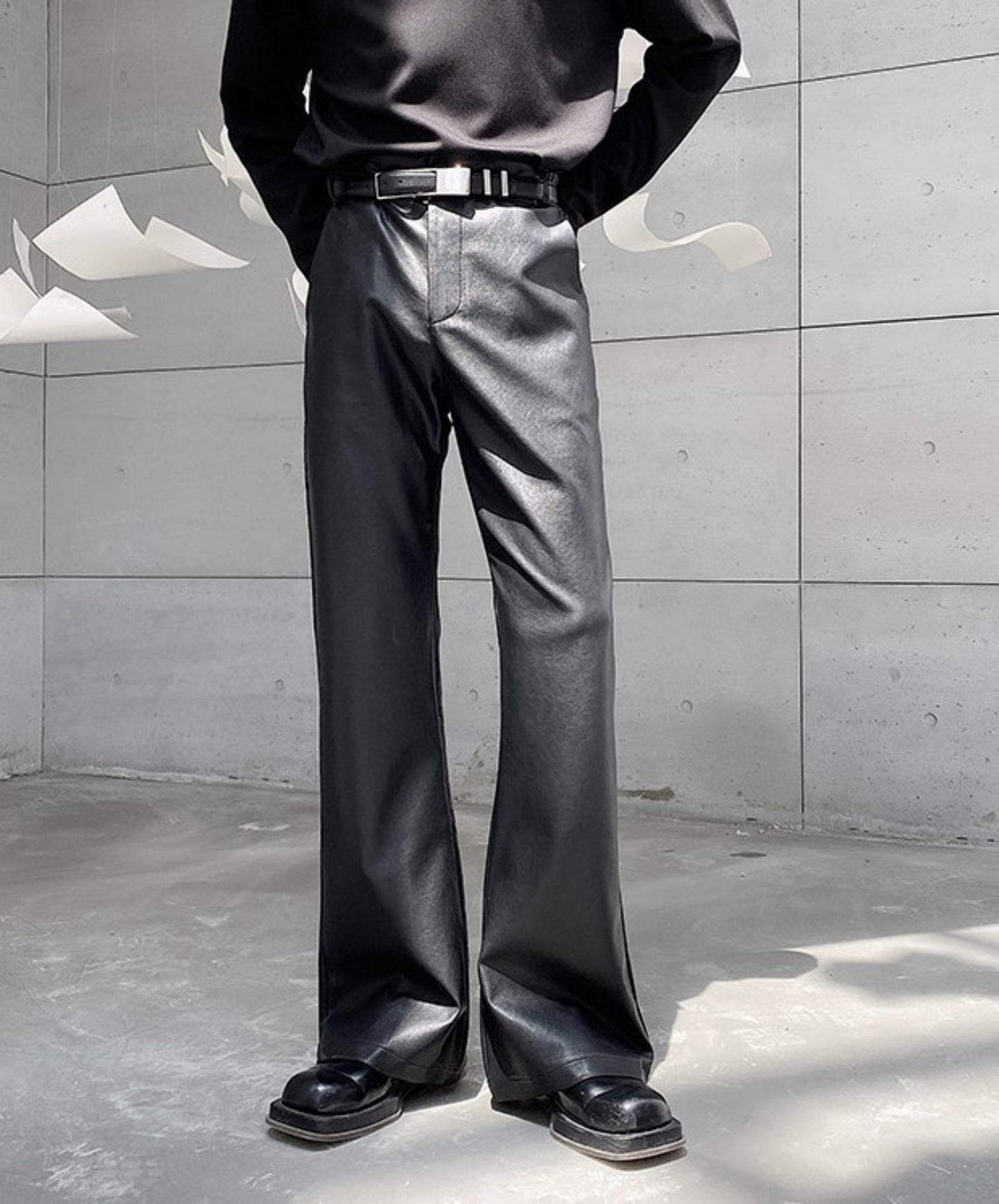 【style37】dark mode outfit set EN1410( coat+ pants set)