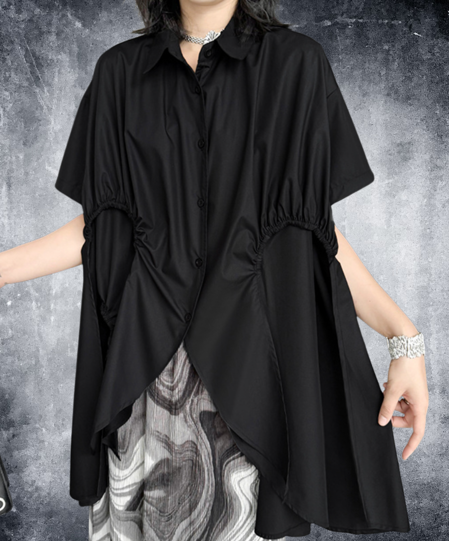 dark special browsing design long shirt EN2317