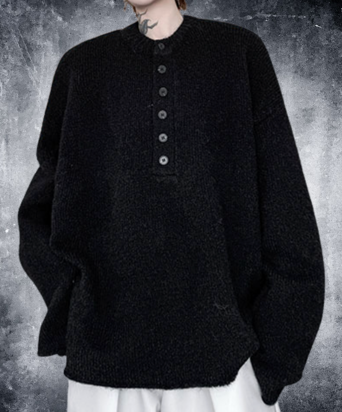 drop shoulder thick sweater EN2459