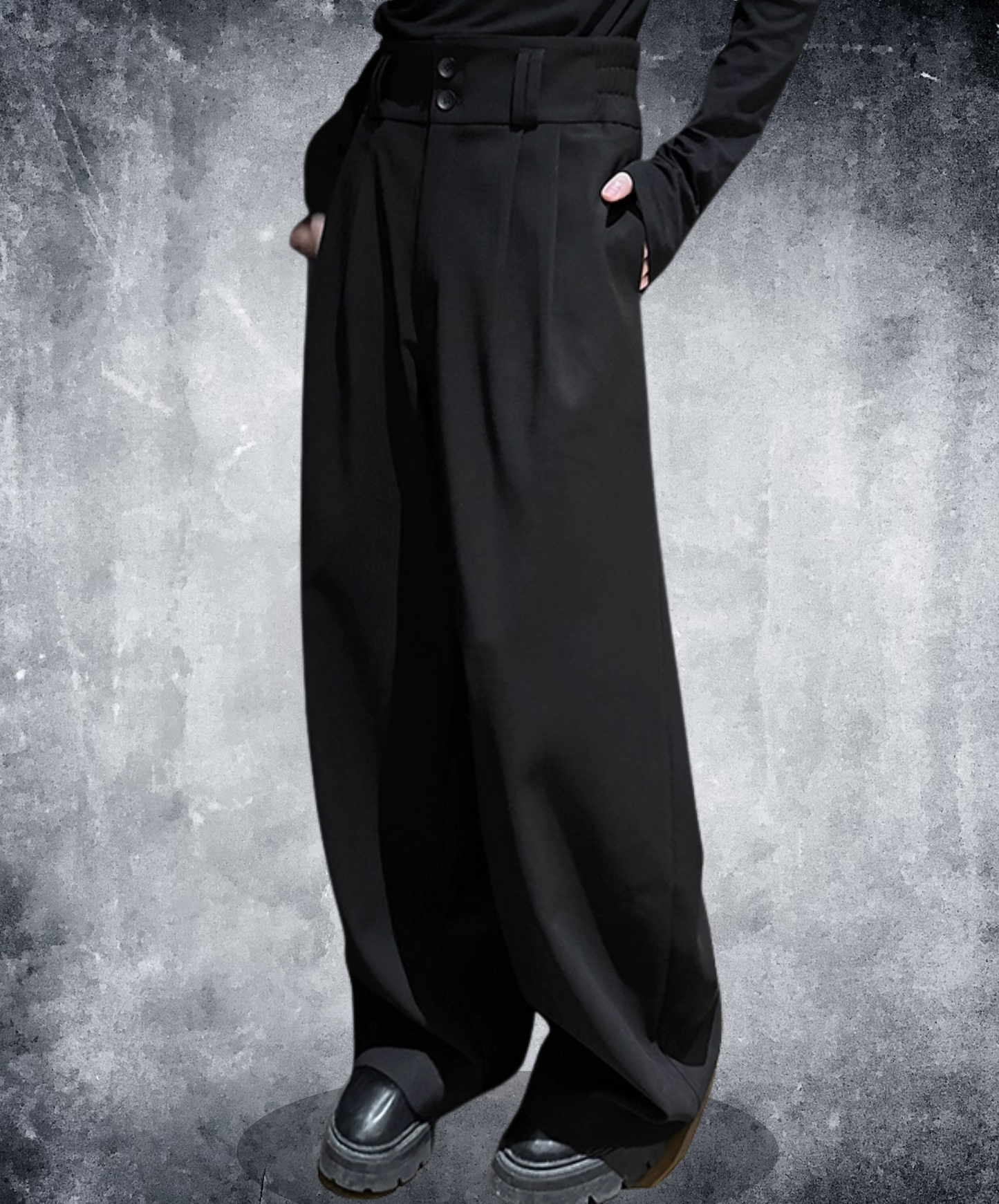 casual pleated wide pants EN2436