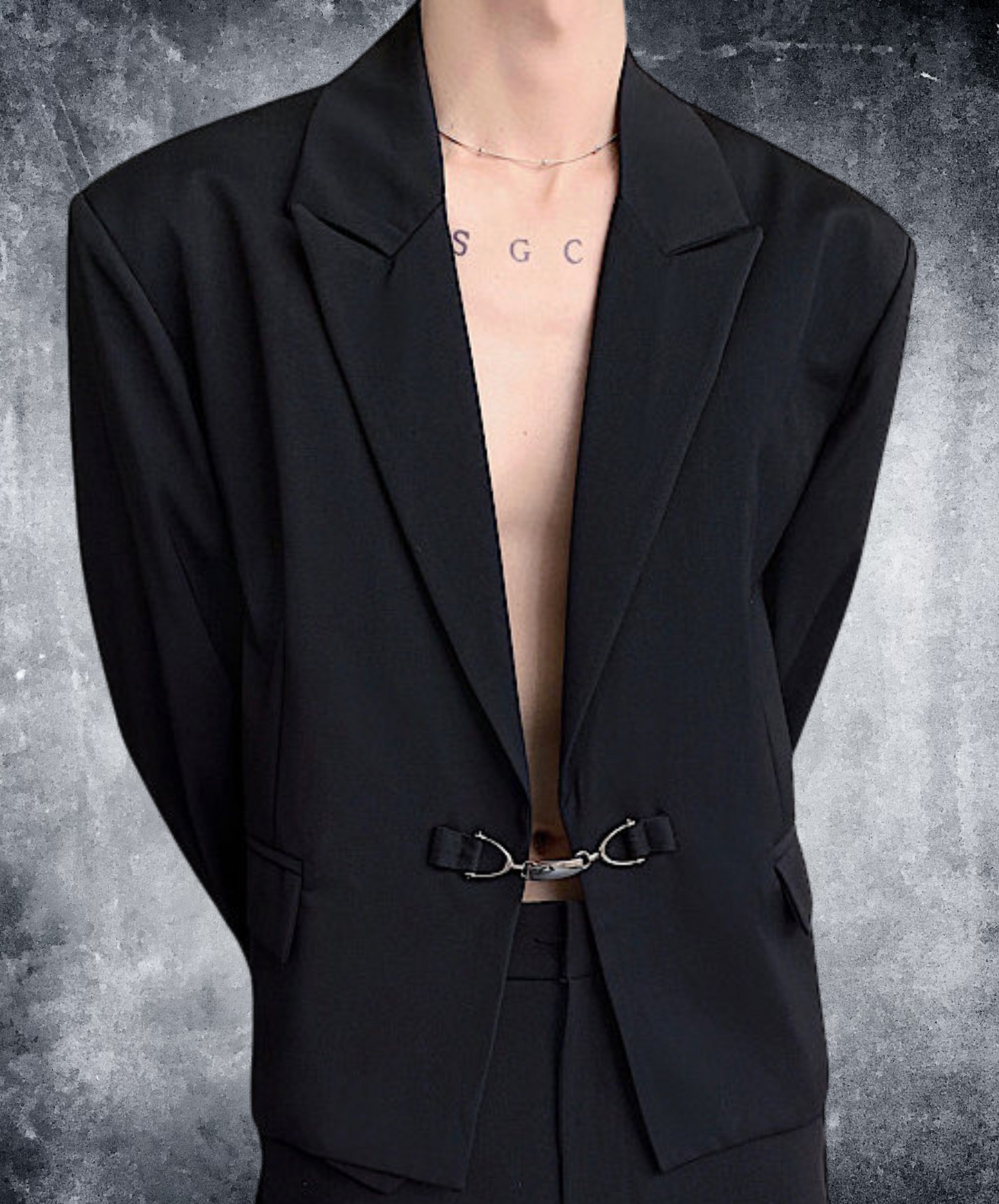 silver buckle loose jacket EN2472