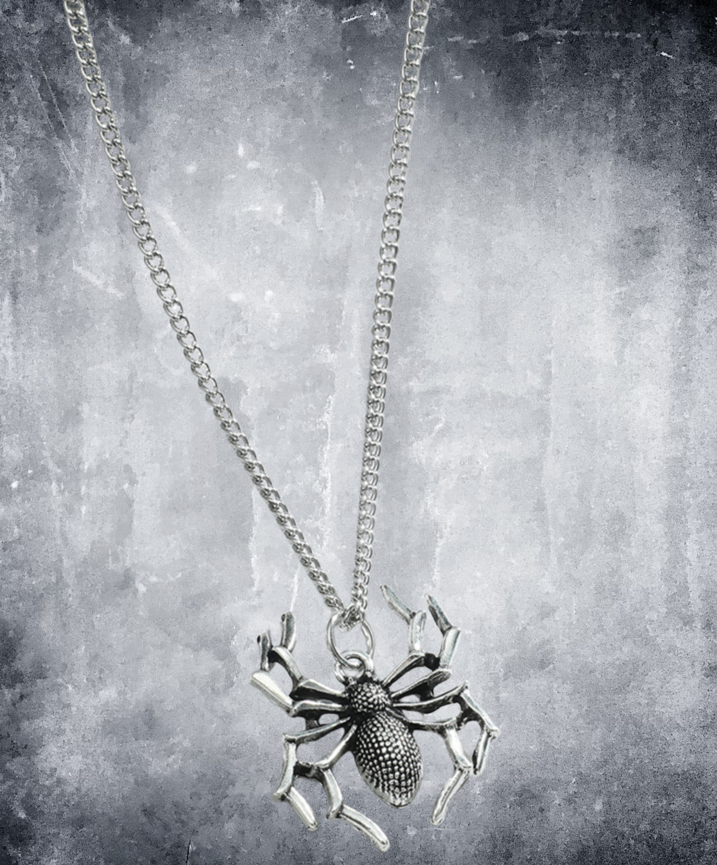 dark gothic spider necklace EN2266