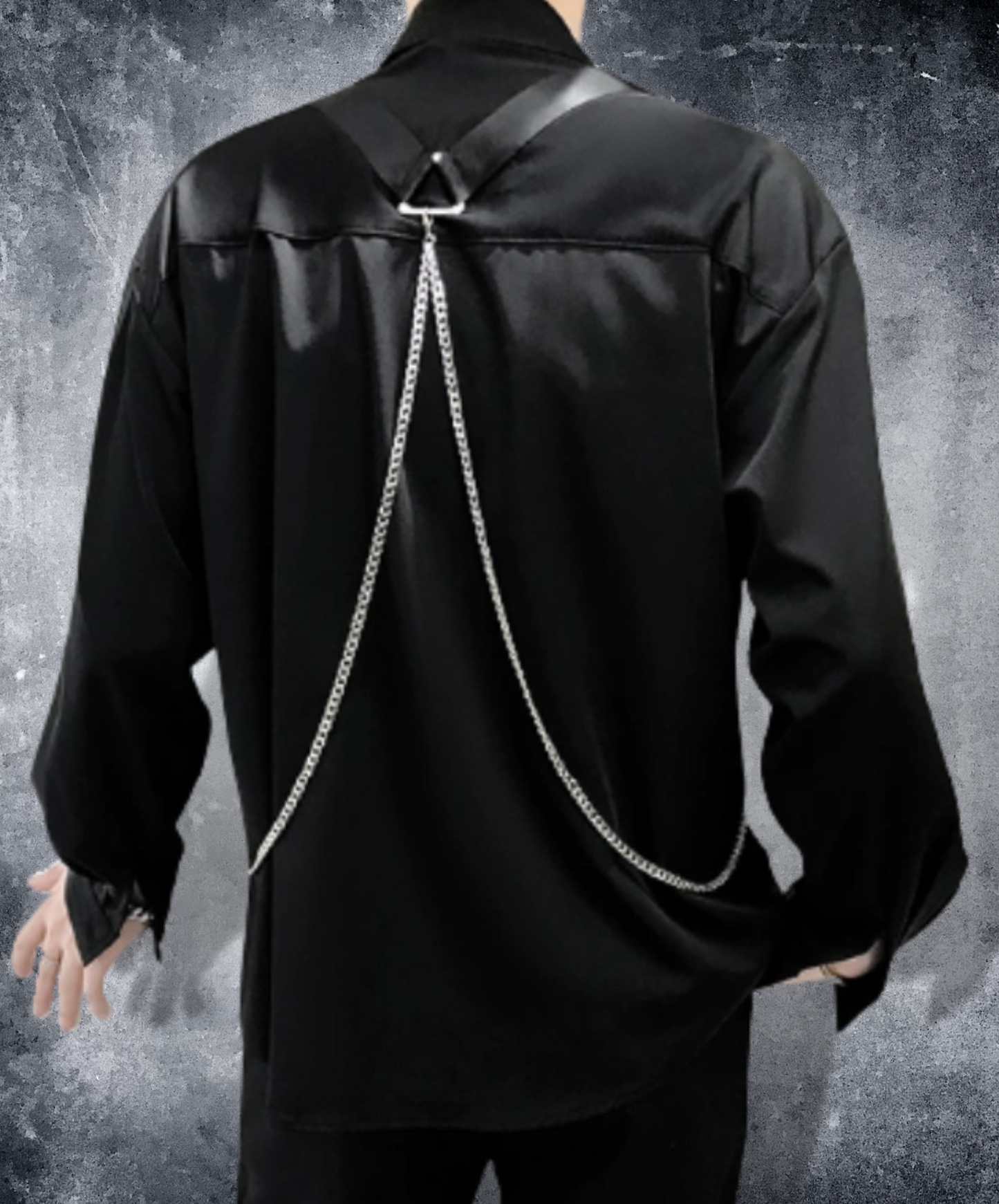metal chain strap shirt EN1136