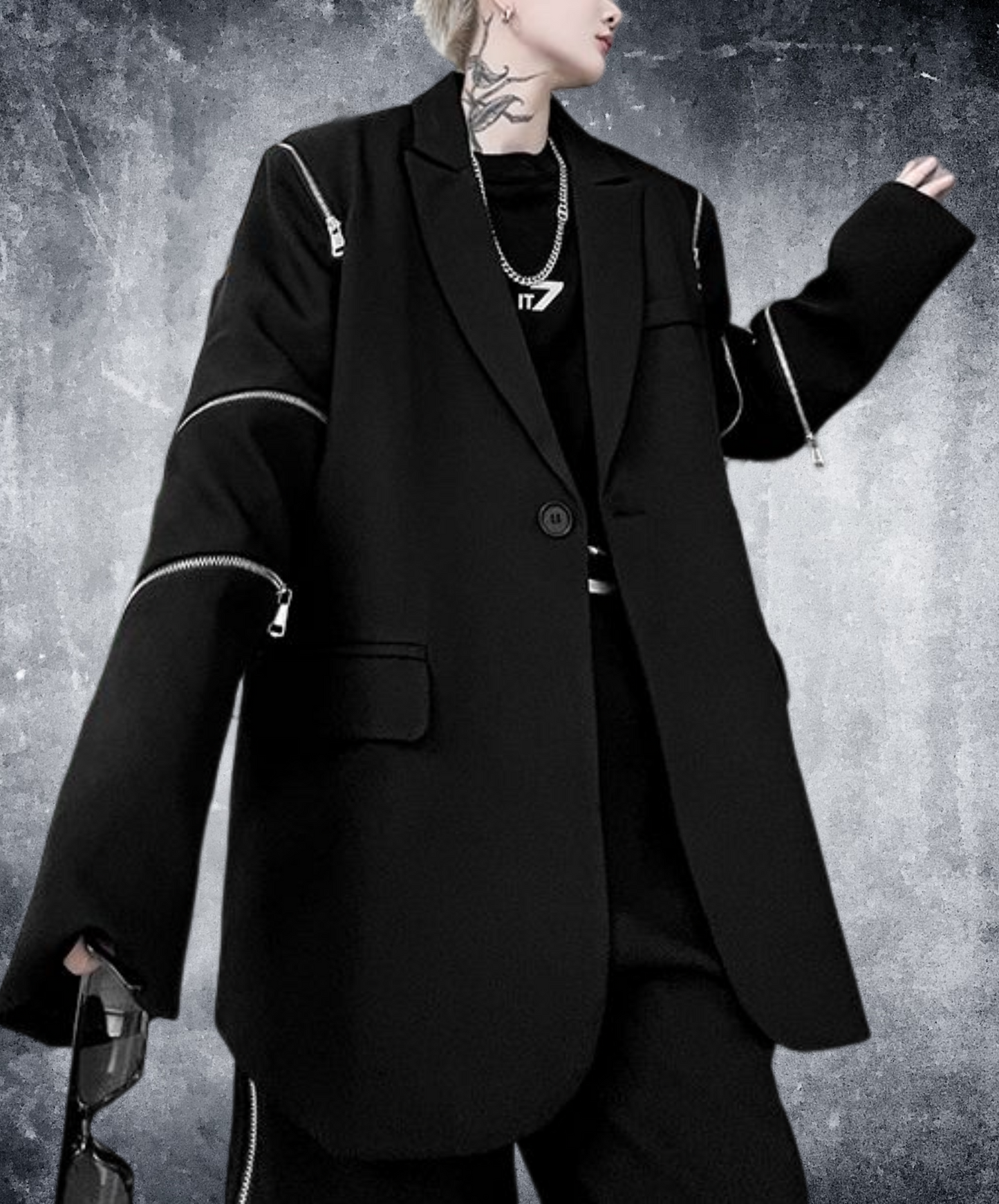 【style74】dark mode outfit set EN2126(jacket + pants set)