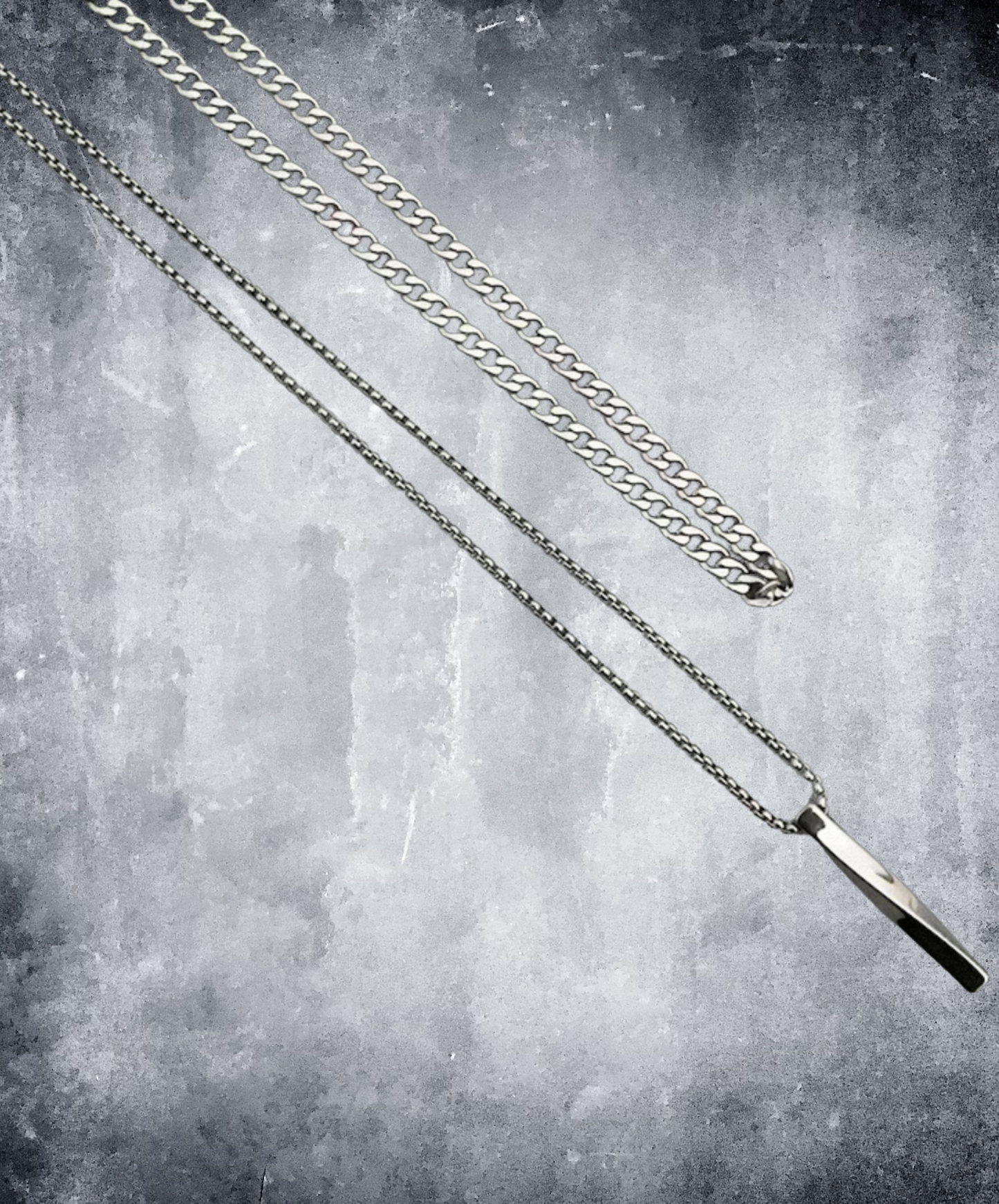 double chain on crossbar necklace EN2280