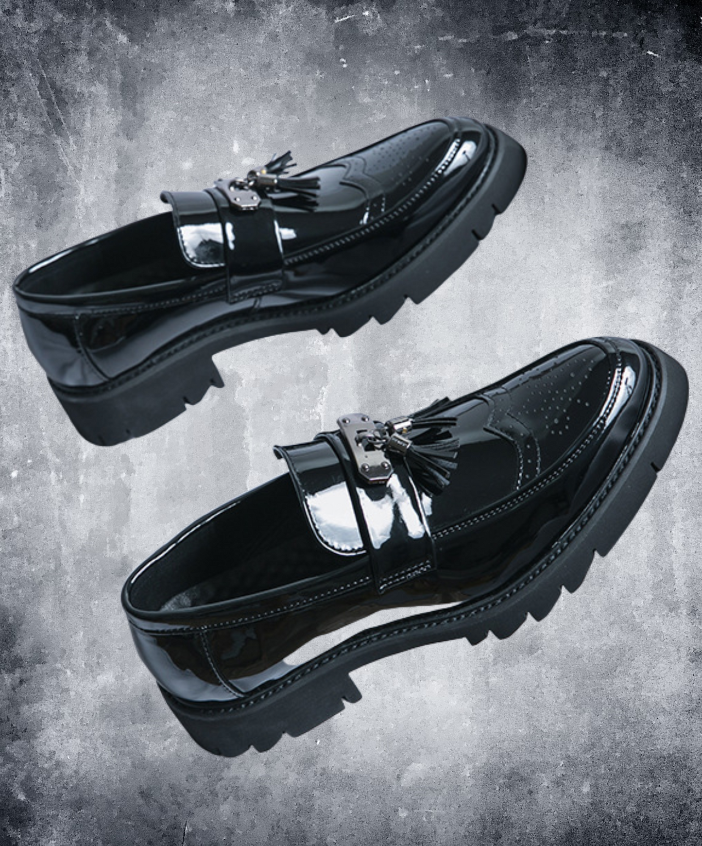 enamel-like tassel shoes EN2358