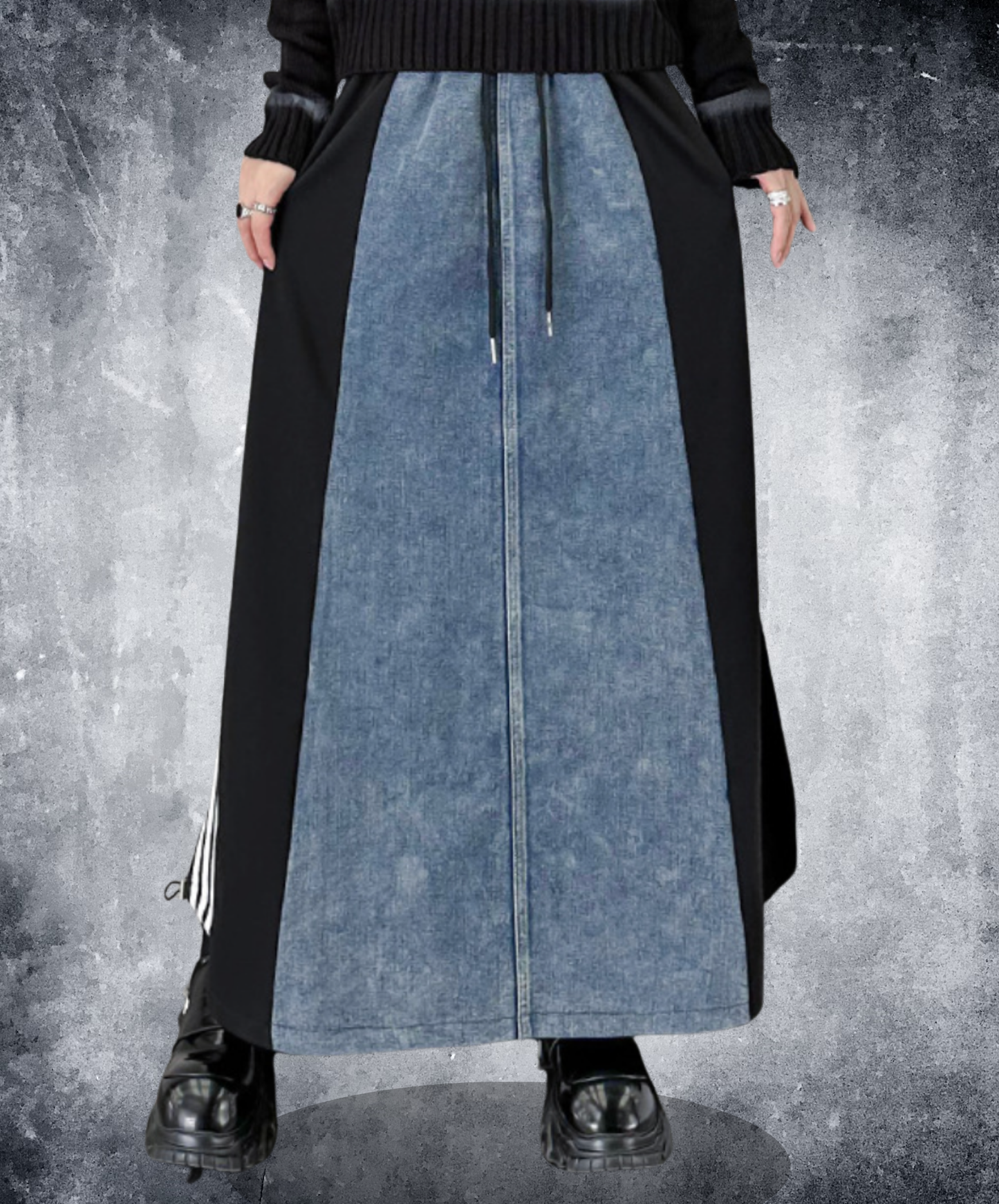 retro patchwork design casual skirt EN2242