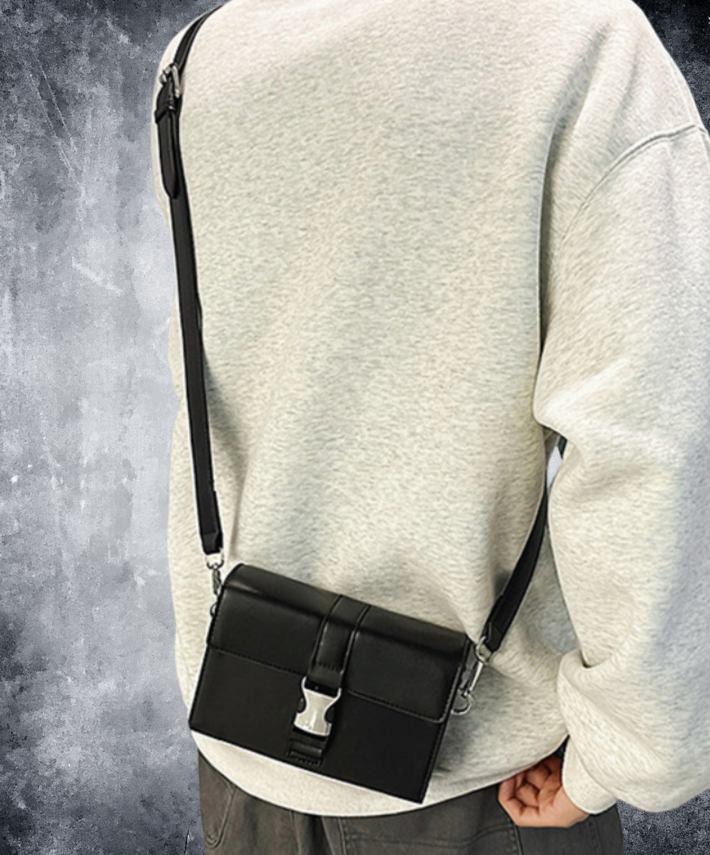 metal buckle square shoulder bag EN2103