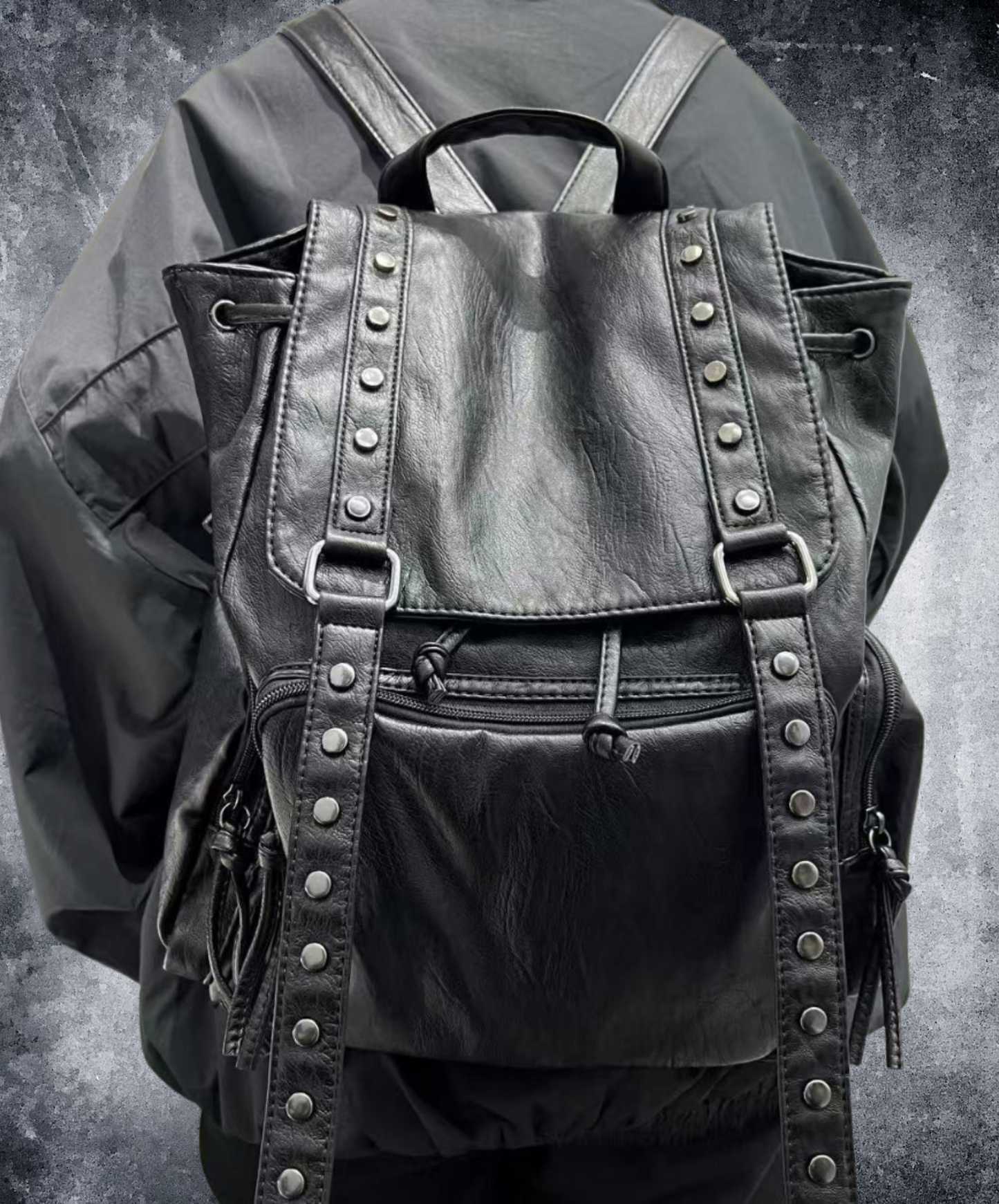 large capacity retro distressed finish bag EN2302