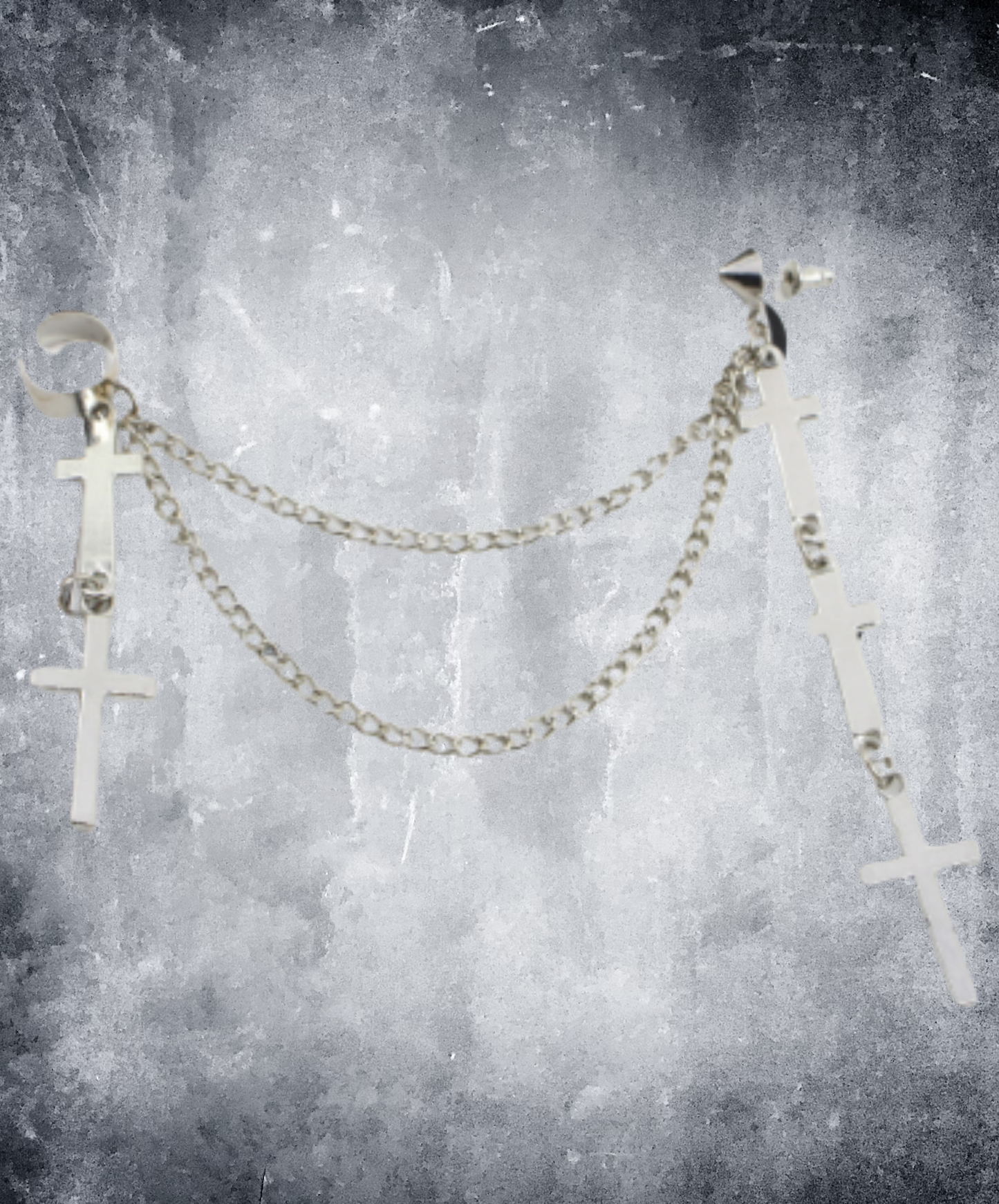 series of crosses earrings & ear cuff EN1962
