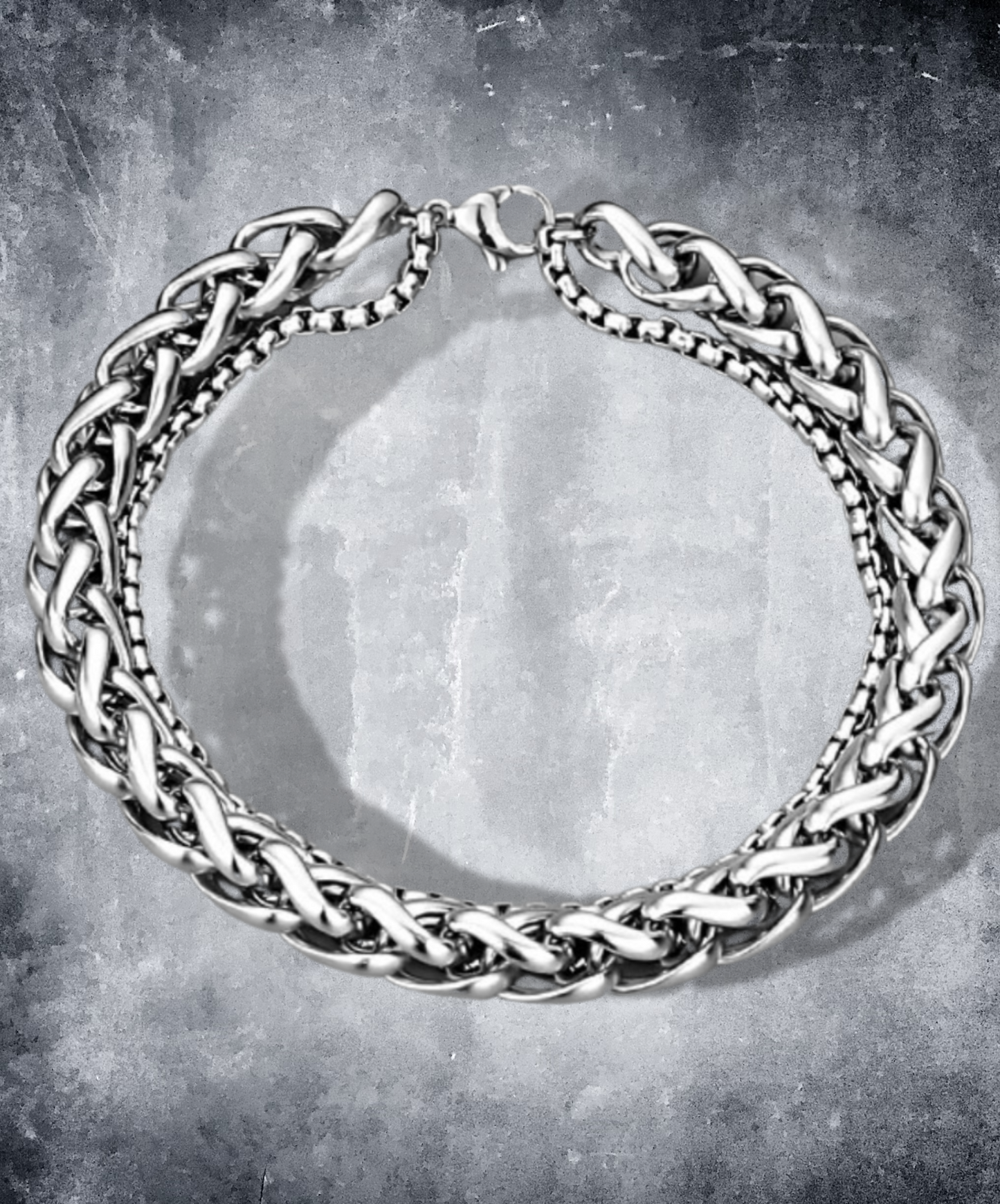 retro keel motif double bracelet EN1596