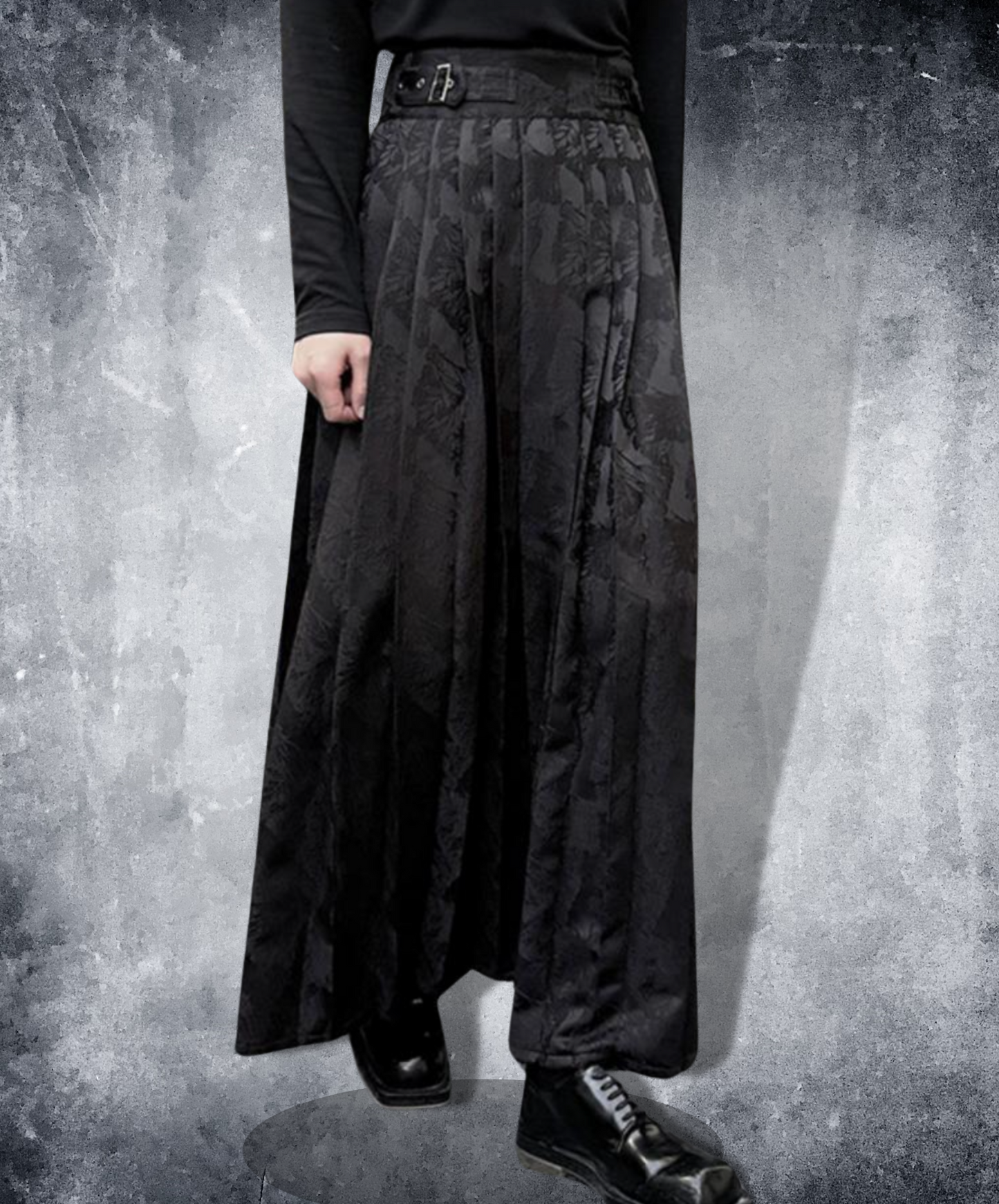 jacquard pleats with Chinese style embroidery skirt EN1532